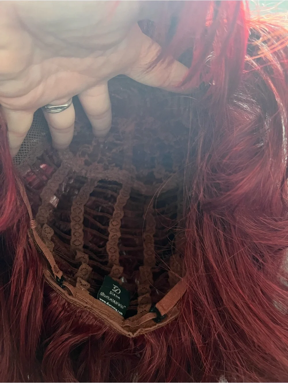 Rich Red Clip-In Wavy Hairpiece for Women